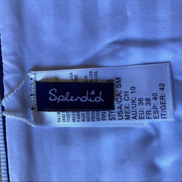 new Splendid Never Enough Bikini Bottom Navy Stripe Low Rise NEW size S - Picture 6 of 7